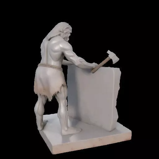 Caveman Carving 3D print model_6
