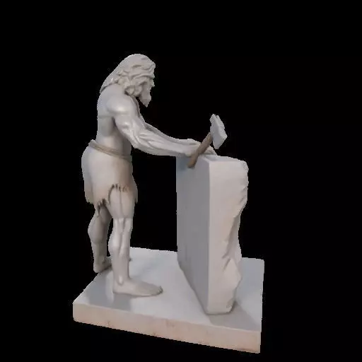 Caveman Carving 3D print model_3