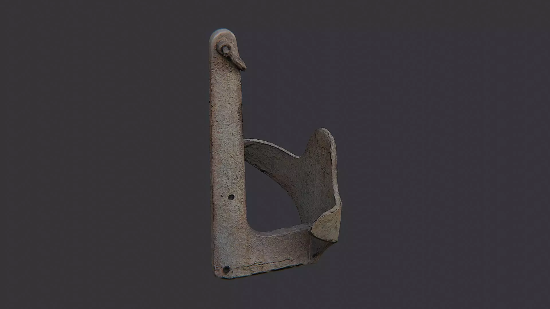 Rustic Boat Anchor for Marine Scenes Low-poly 3D model_0