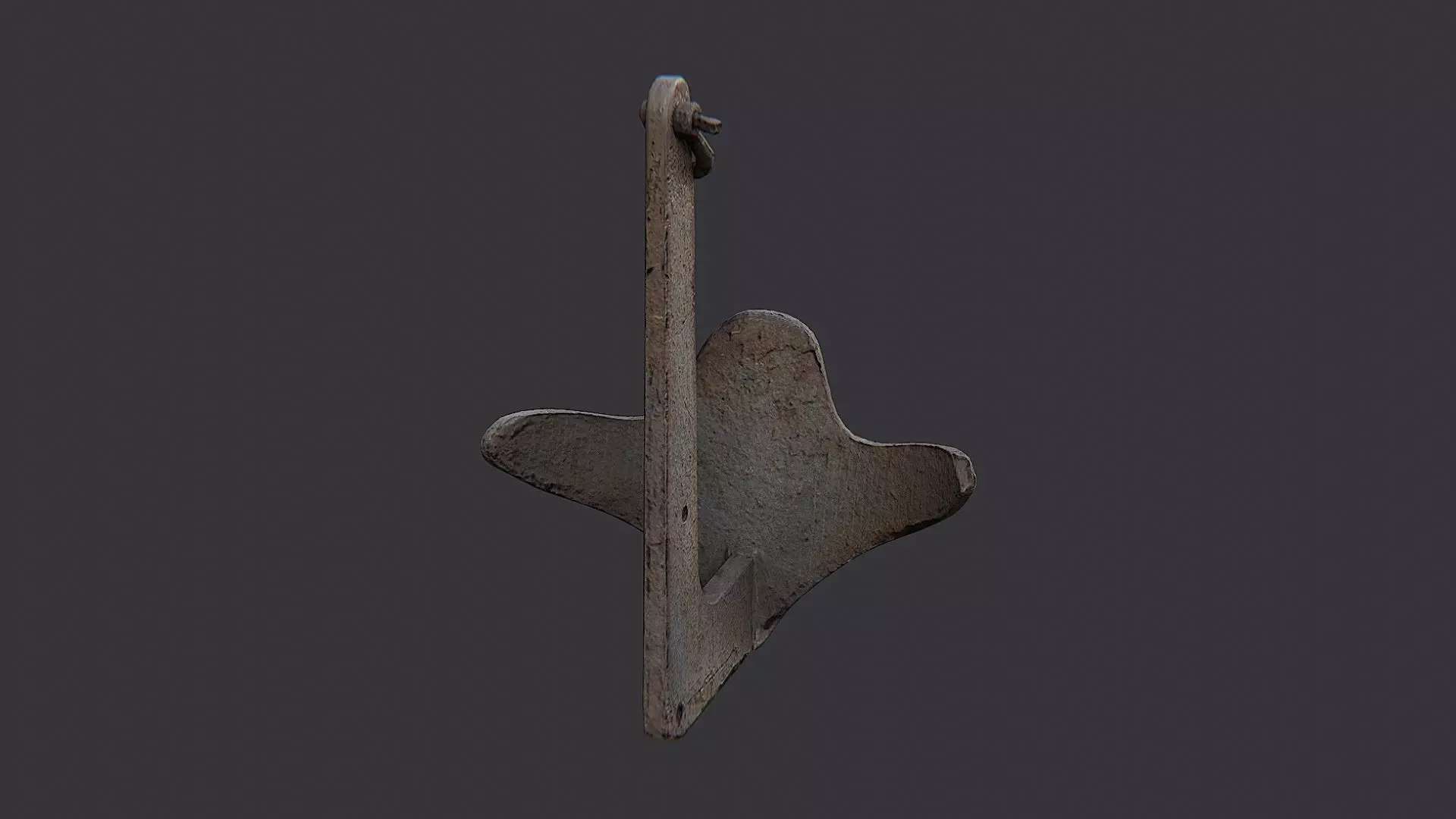 Rustic Boat Anchor for Marine Scenes Low-poly 3D model_1