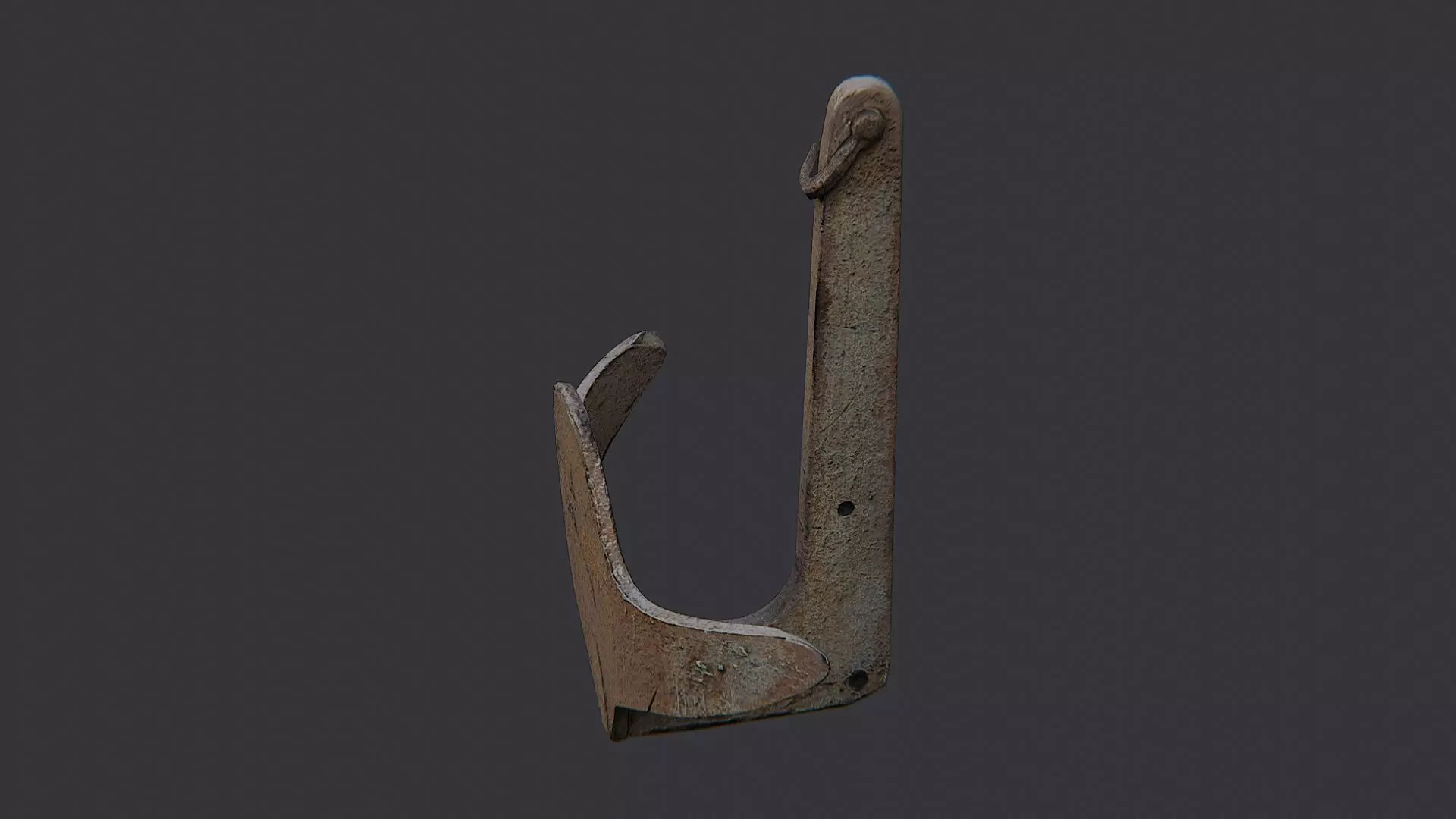 Rustic Boat Anchor for Marine Scenes Low-poly 3D model_3