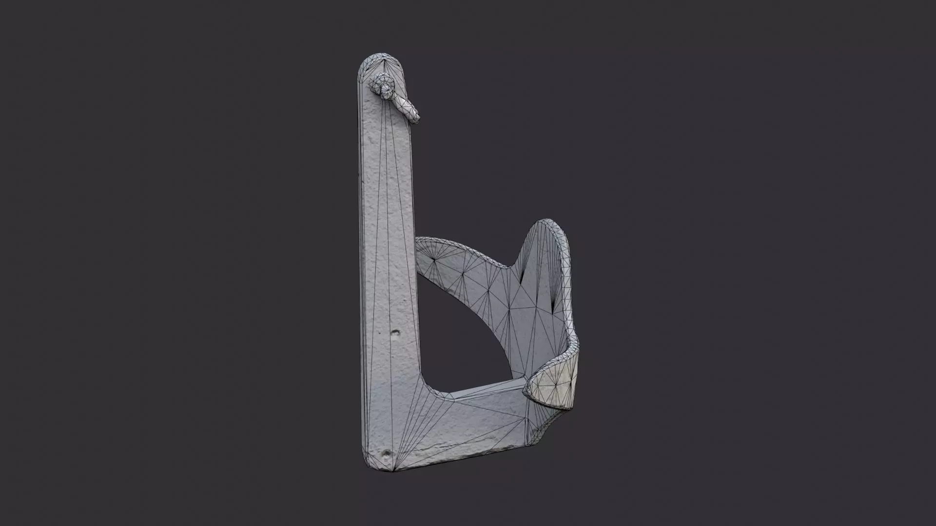 Rustic Boat Anchor for Marine Scenes Low-poly 3D model_7