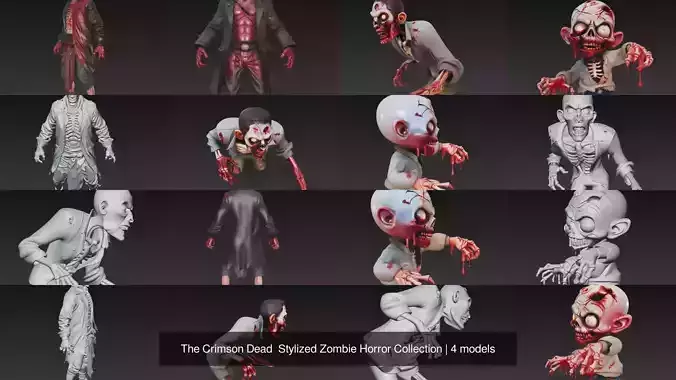 The Crimson Dead  Stylized Zombie Horror Collection  The Crimson Dead  Stylized Zombie Horror Collection
