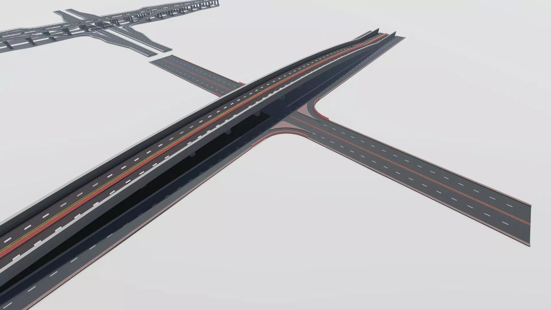 Road Pack - Extended-City Roads  3D model_9