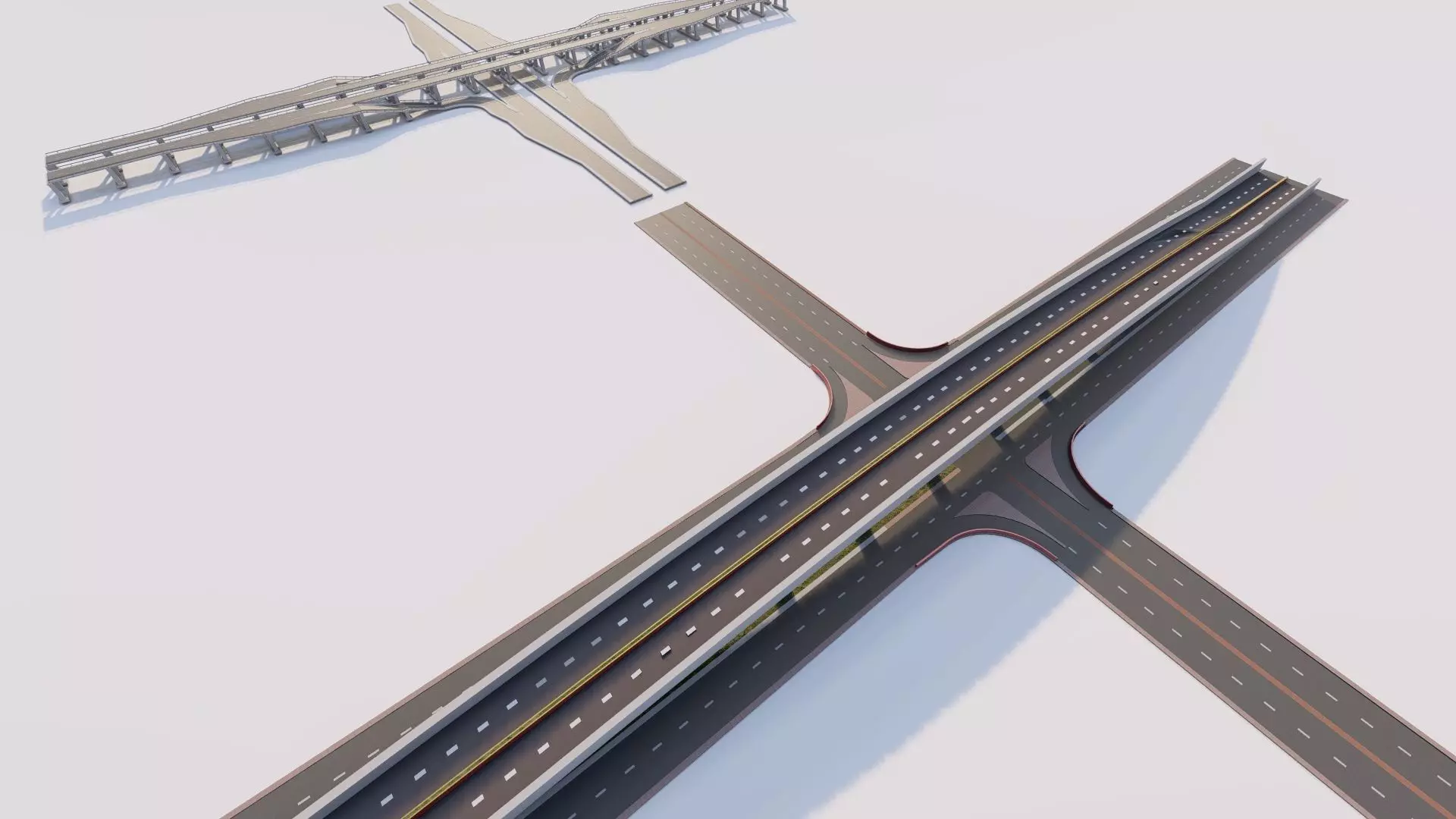 Road Pack - Extended-City Roads  3D model_11