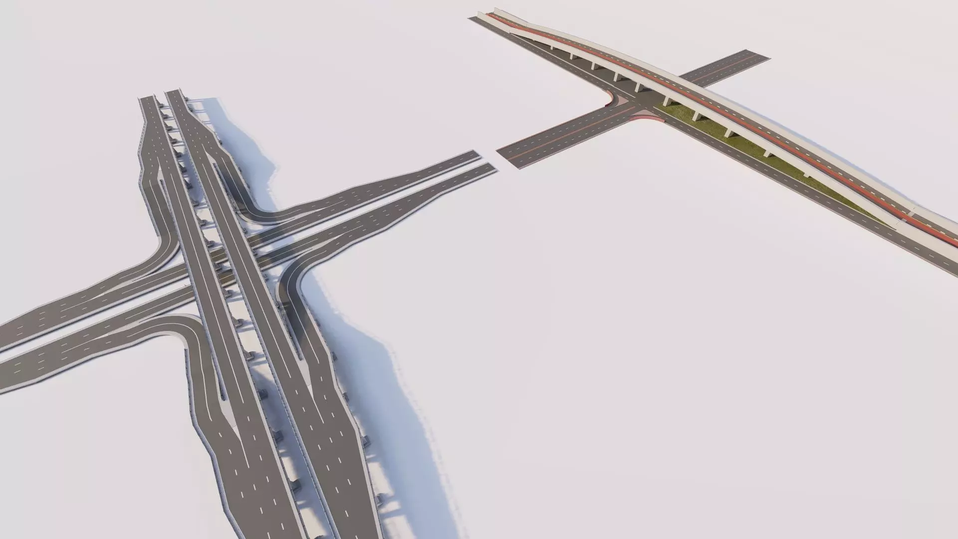 Road Pack - Extended-City Roads  3D model_2