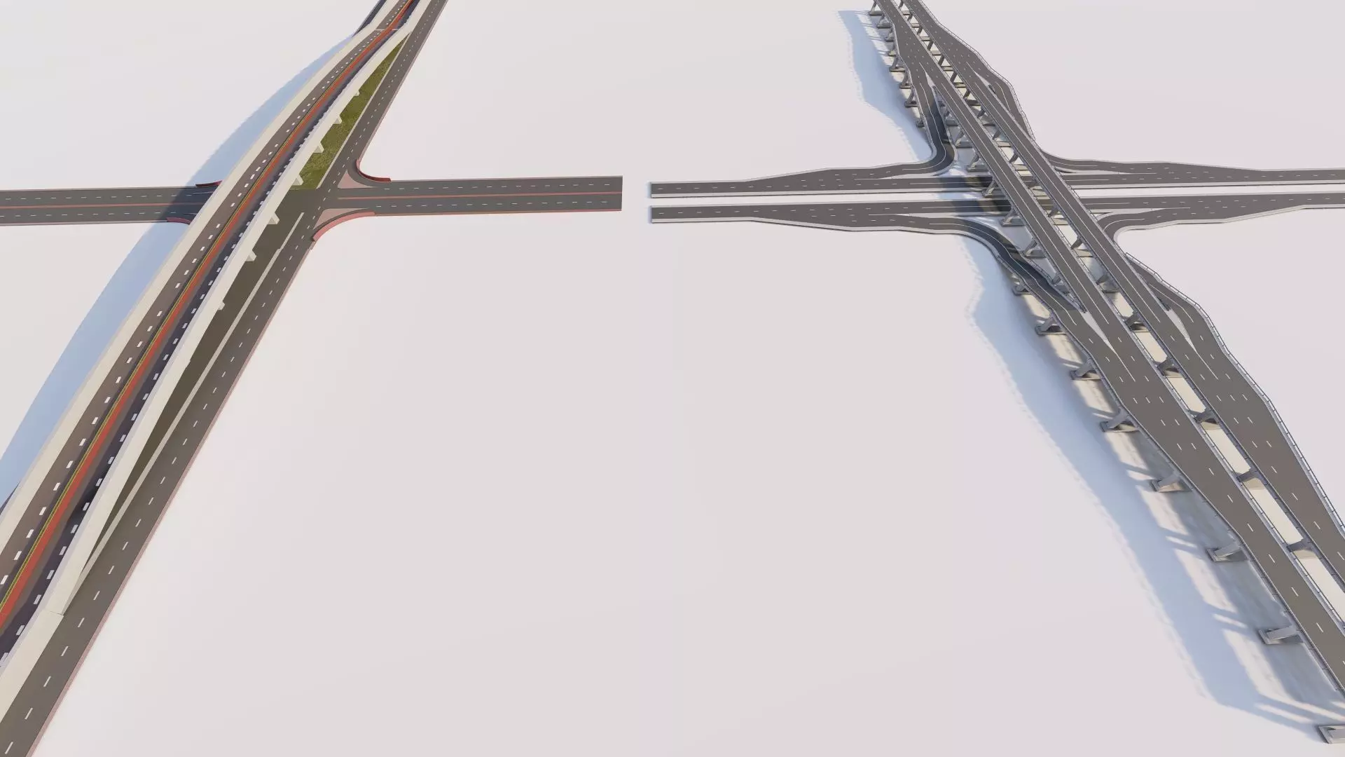 Road Pack - Extended-City Roads  3D model_0
