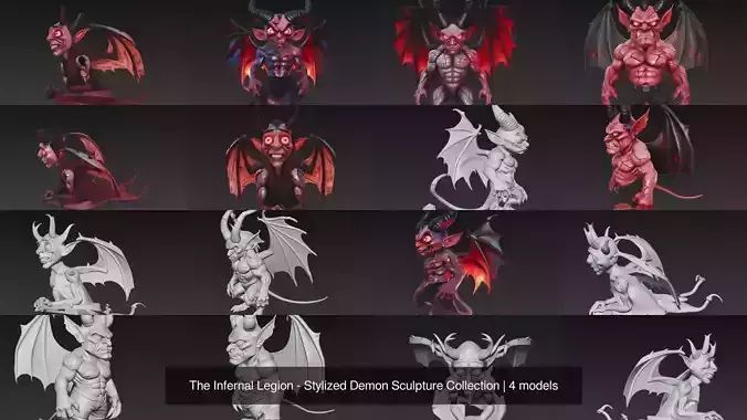 The Infernal Legion - Stylized Demon Sculpture Collection 