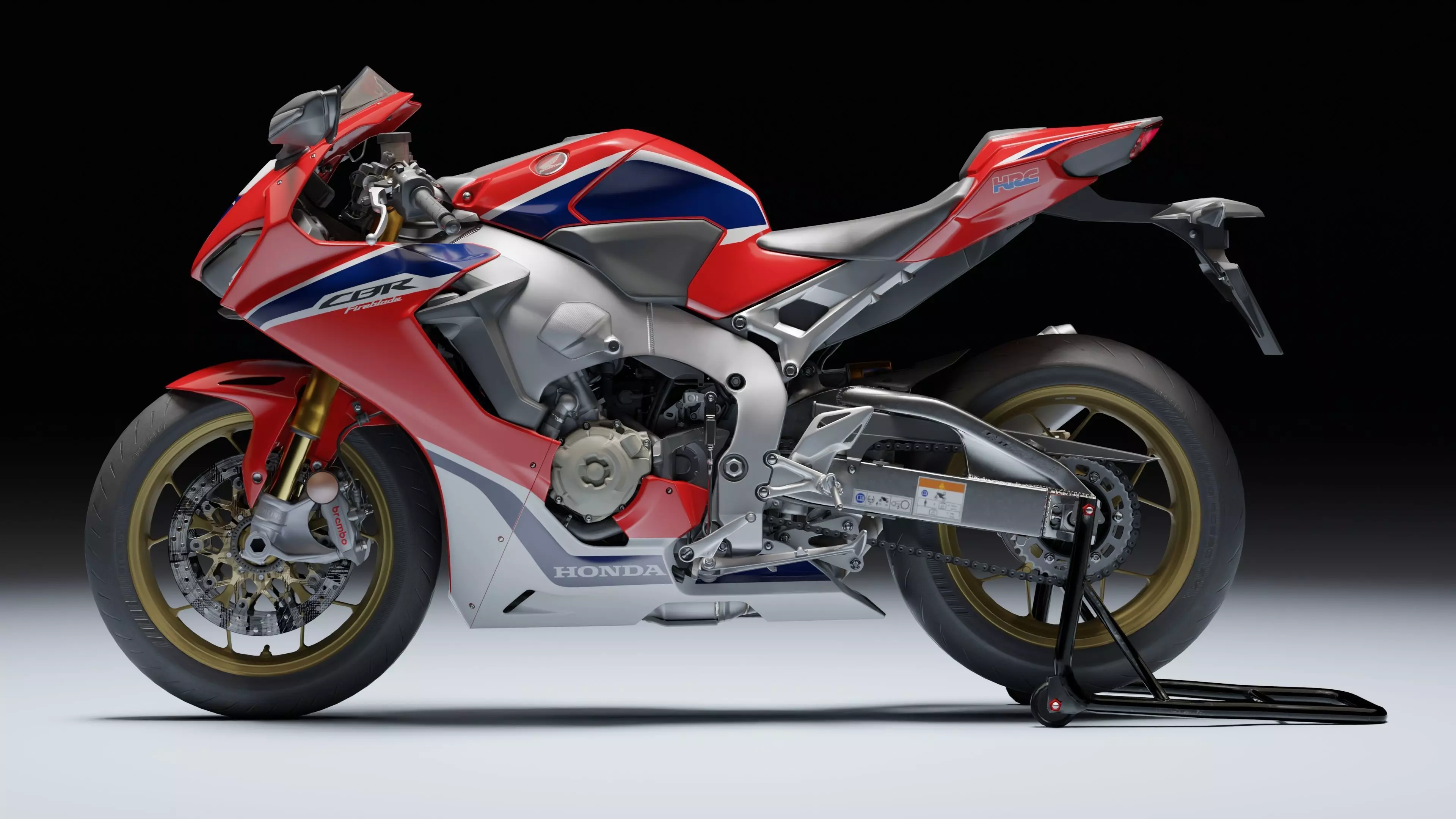 Honda CBR 1000RR Fireblade SP 2019 Low-poly 3D model_3