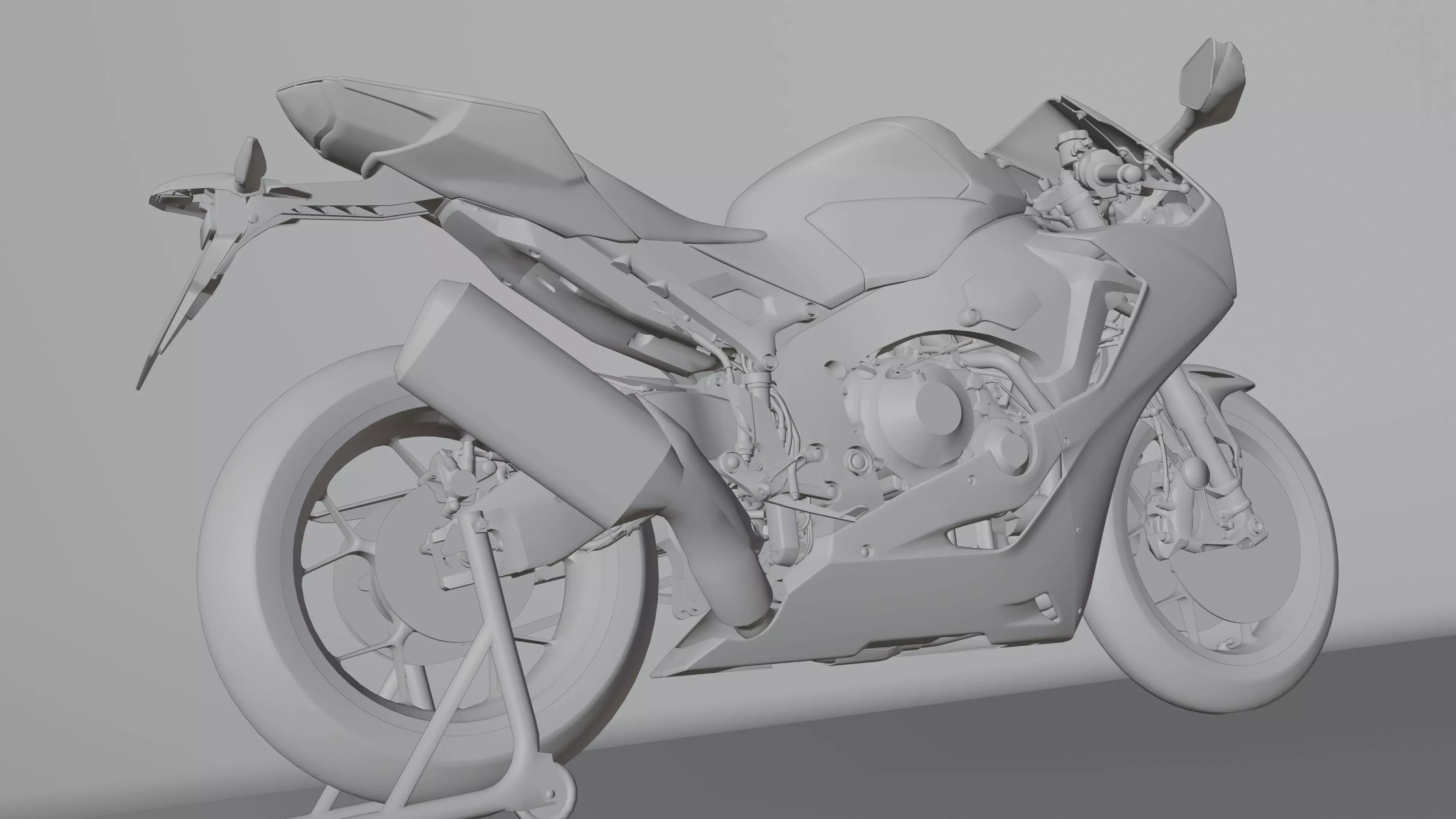 Honda CBR 1000RR Fireblade SP 2019 Low-poly 3D model_23