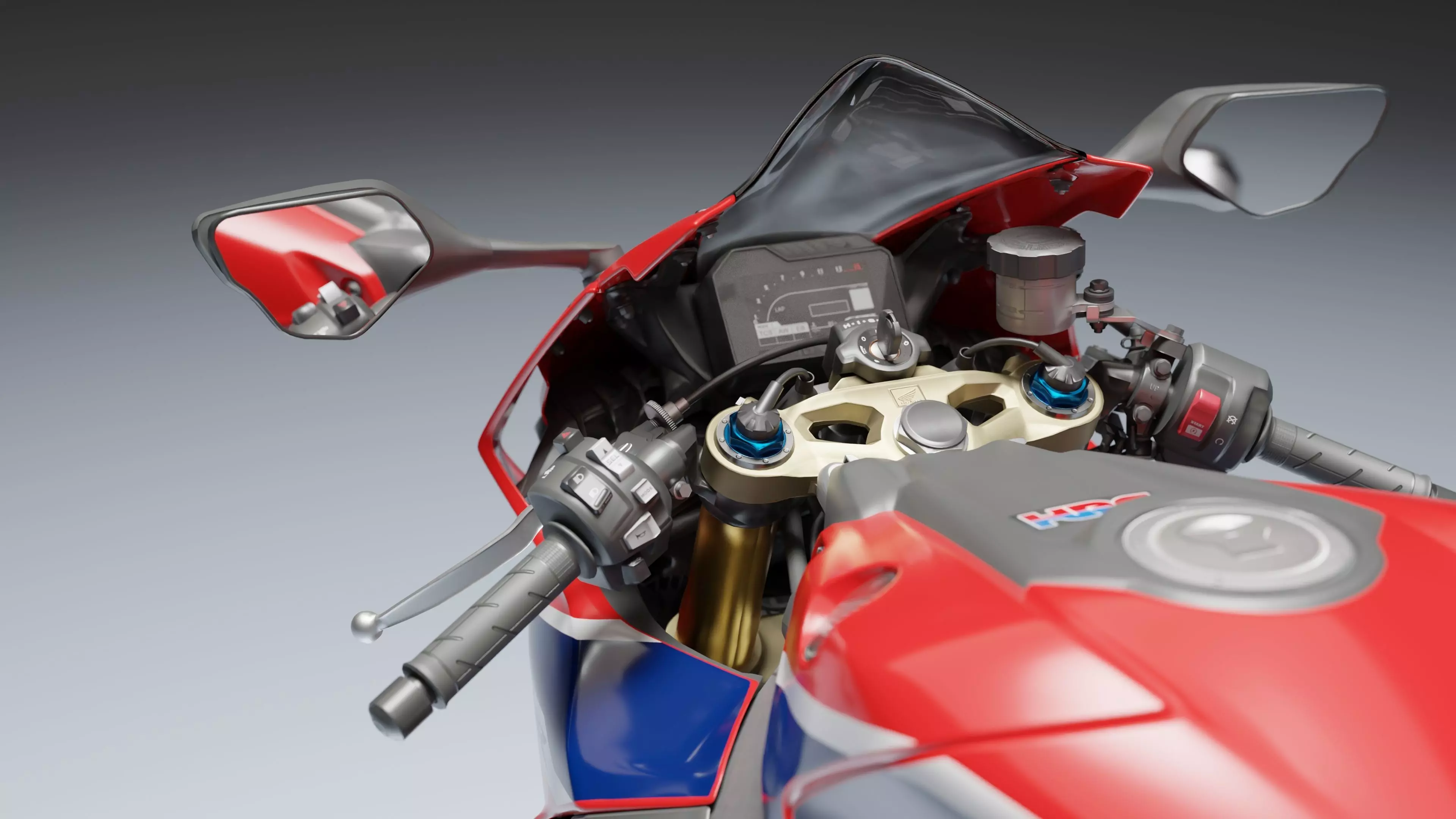 Honda CBR 1000RR Fireblade SP 2019 Low-poly 3D model_10