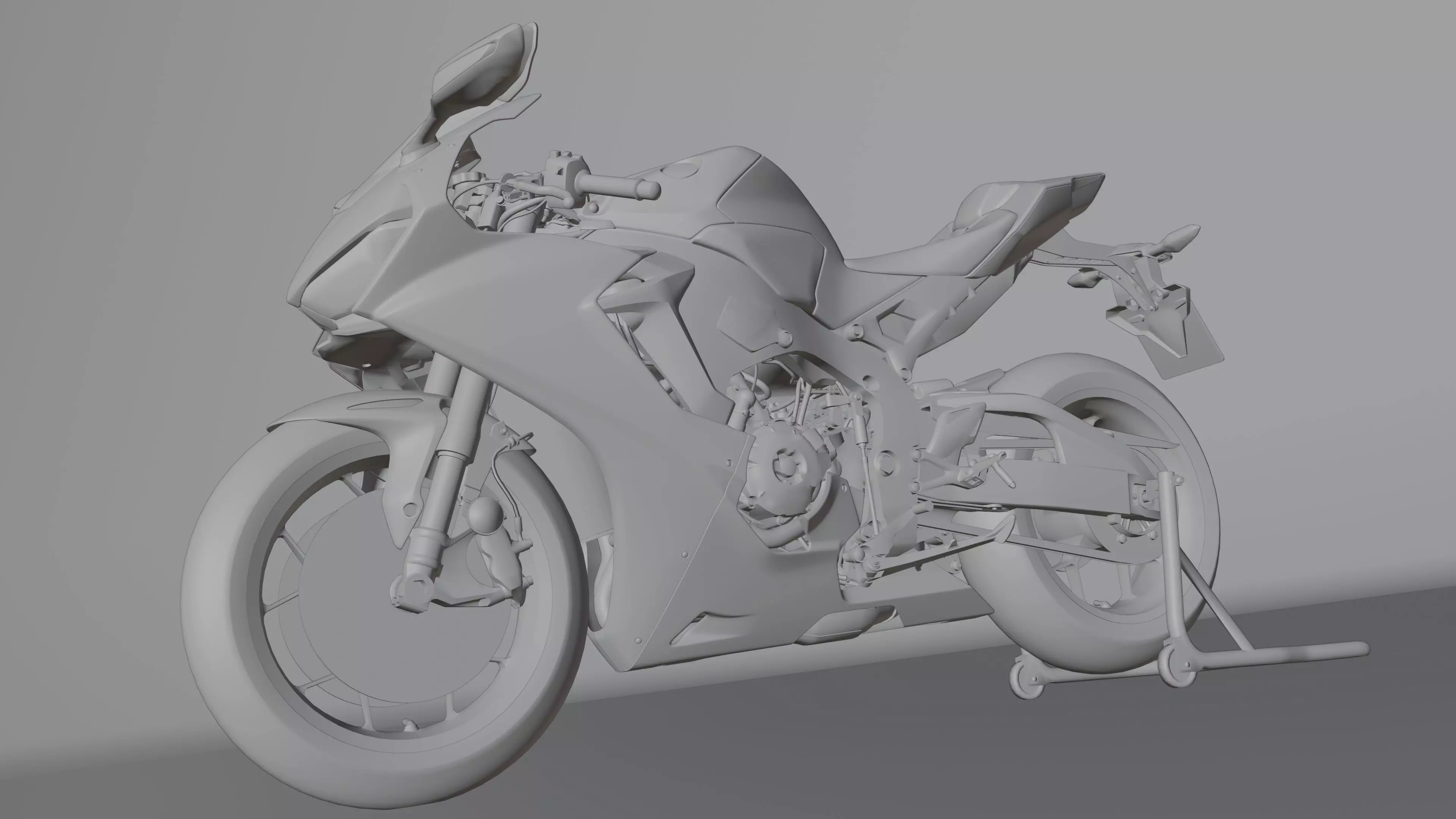 Honda CBR 1000RR Fireblade SP 2019 Low-poly 3D model_24