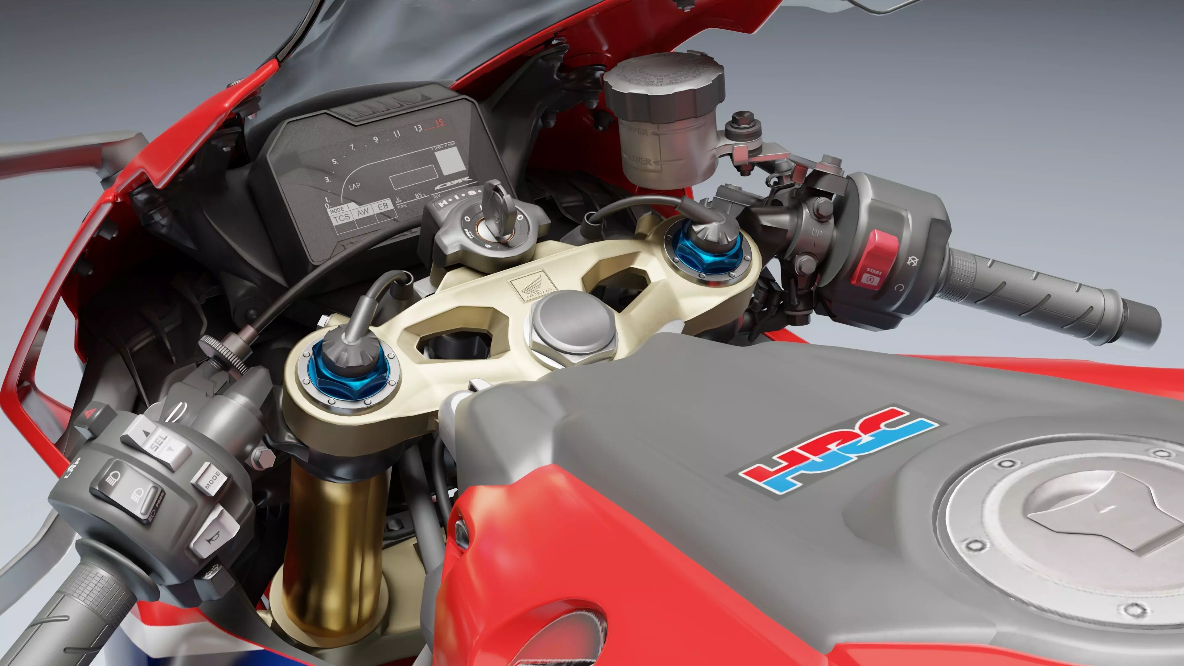 Honda CBR 1000RR Fireblade SP 2019 Low-poly 3D model_13