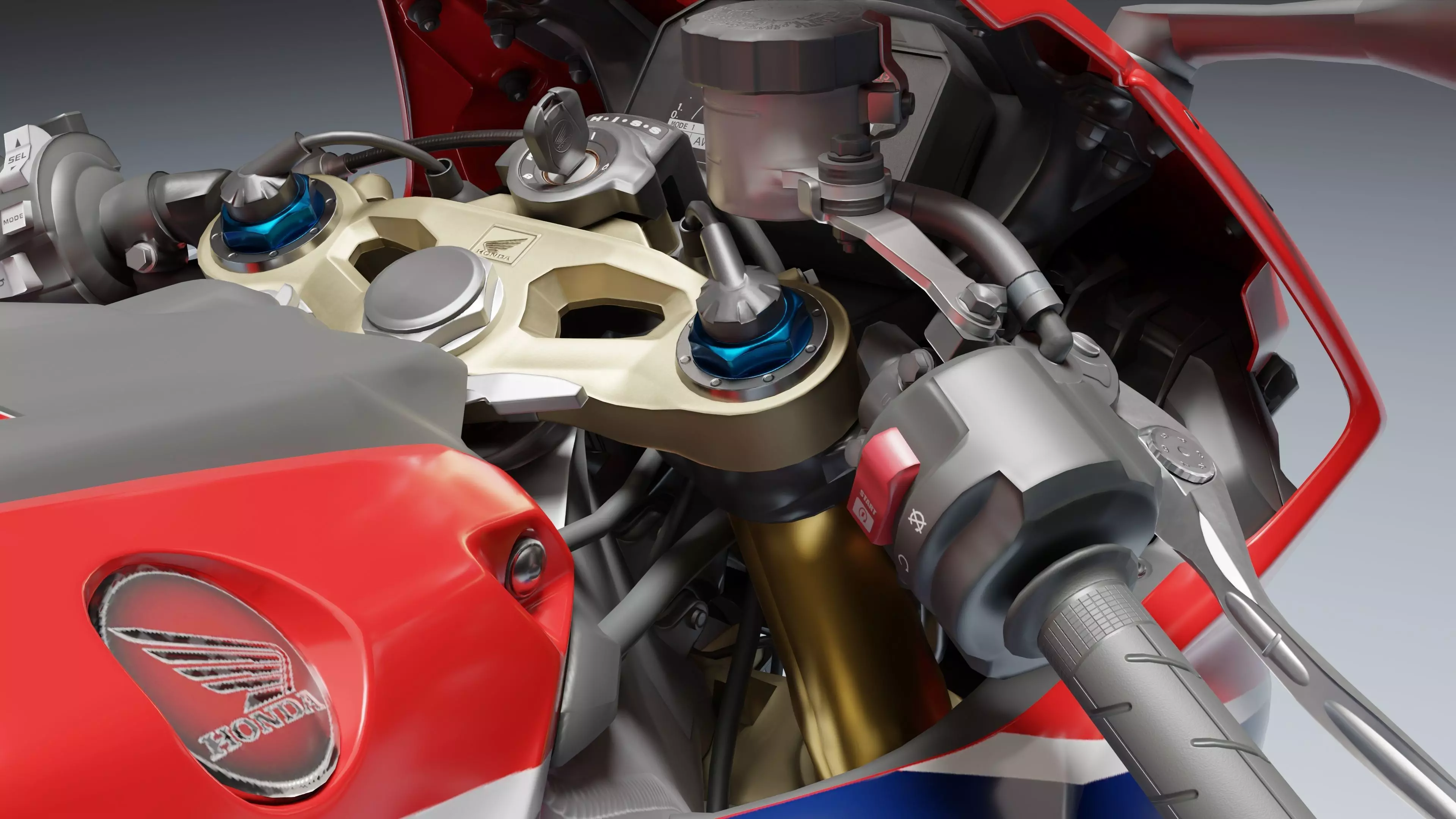 Honda CBR 1000RR Fireblade SP 2019 Low-poly 3D model_12