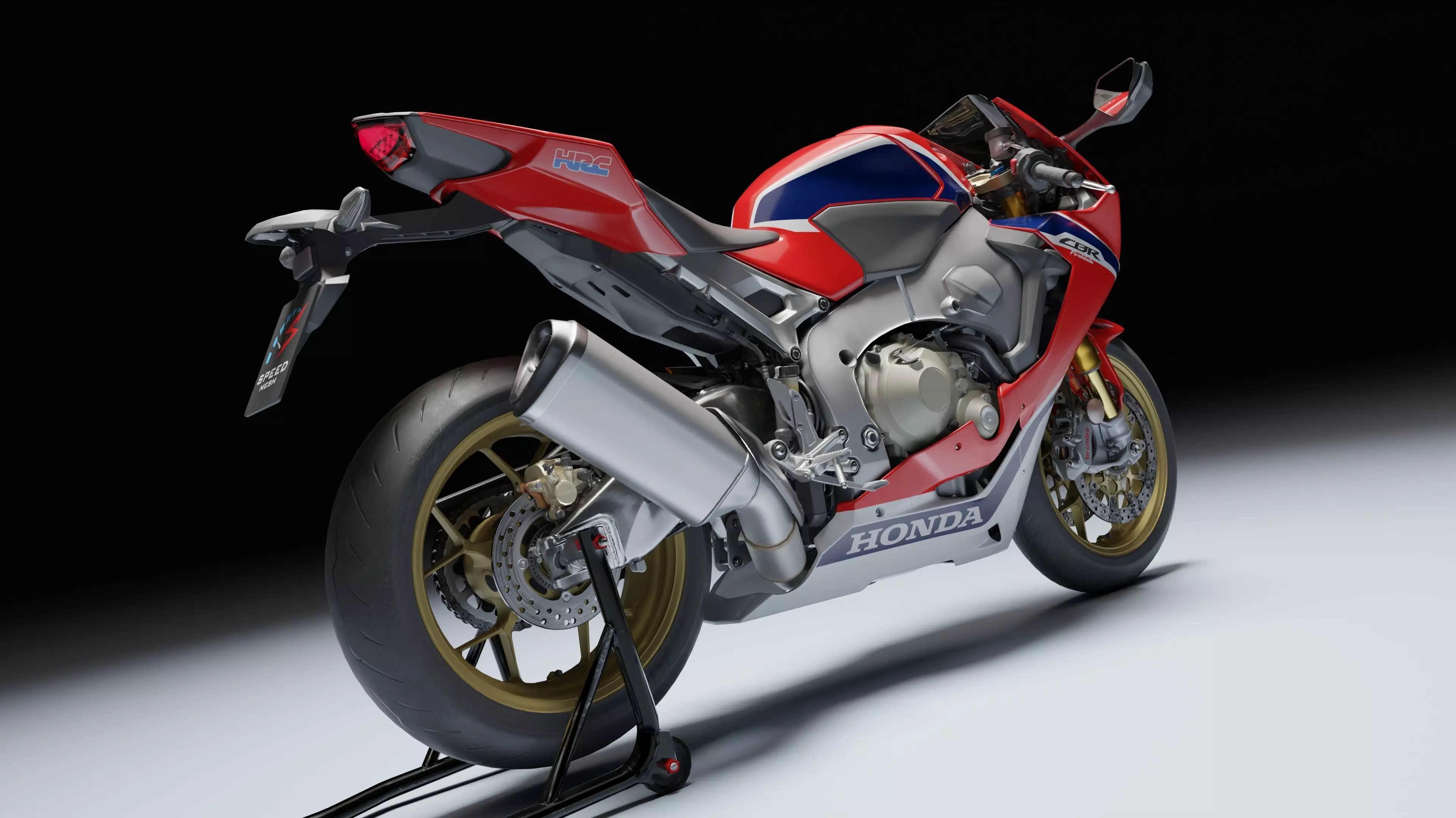 Honda CBR 1000RR Fireblade SP 2019 Low-poly 3D model_9