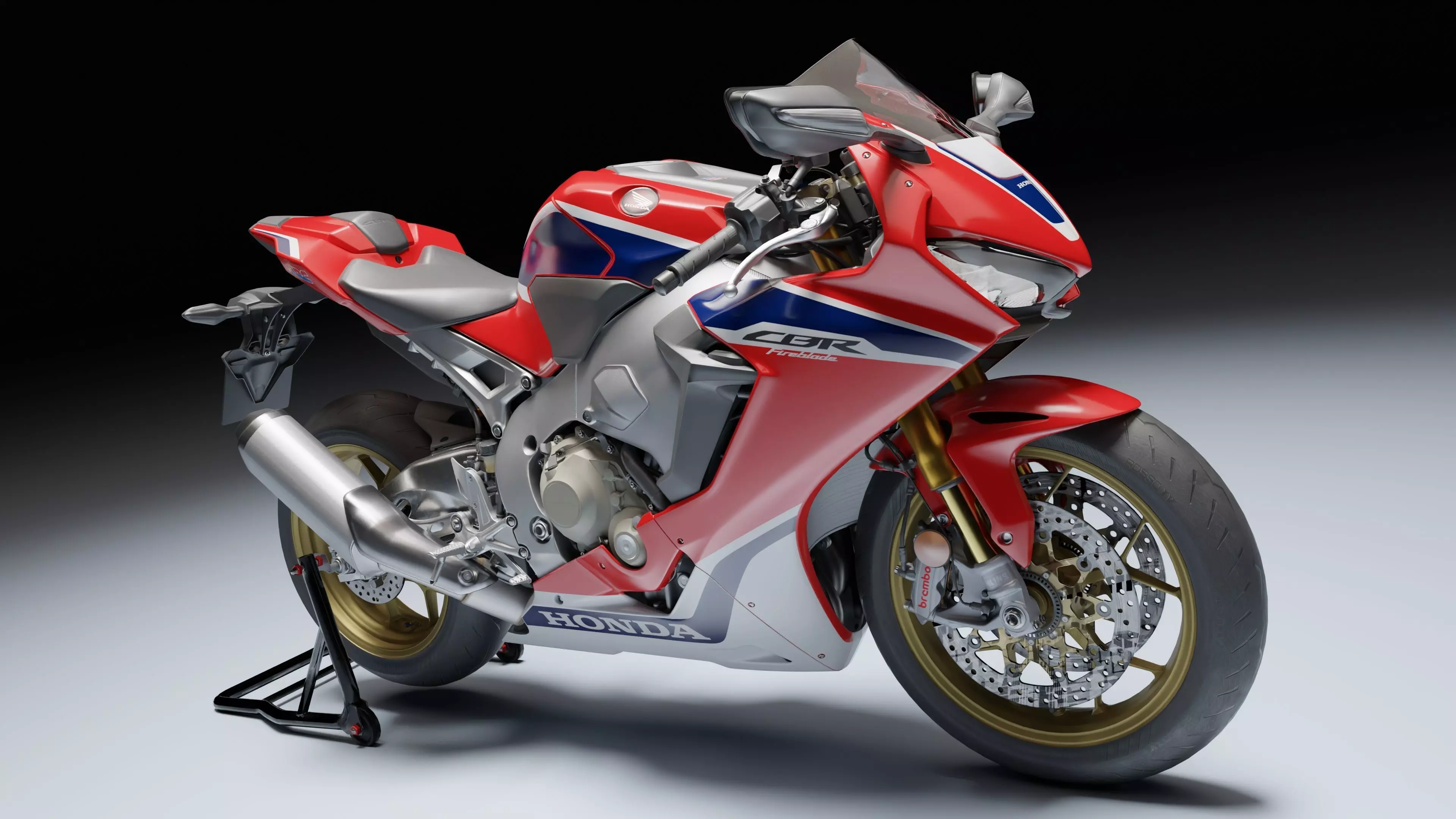 Honda CBR 1000RR Fireblade SP 2019 Low-poly 3D model_7