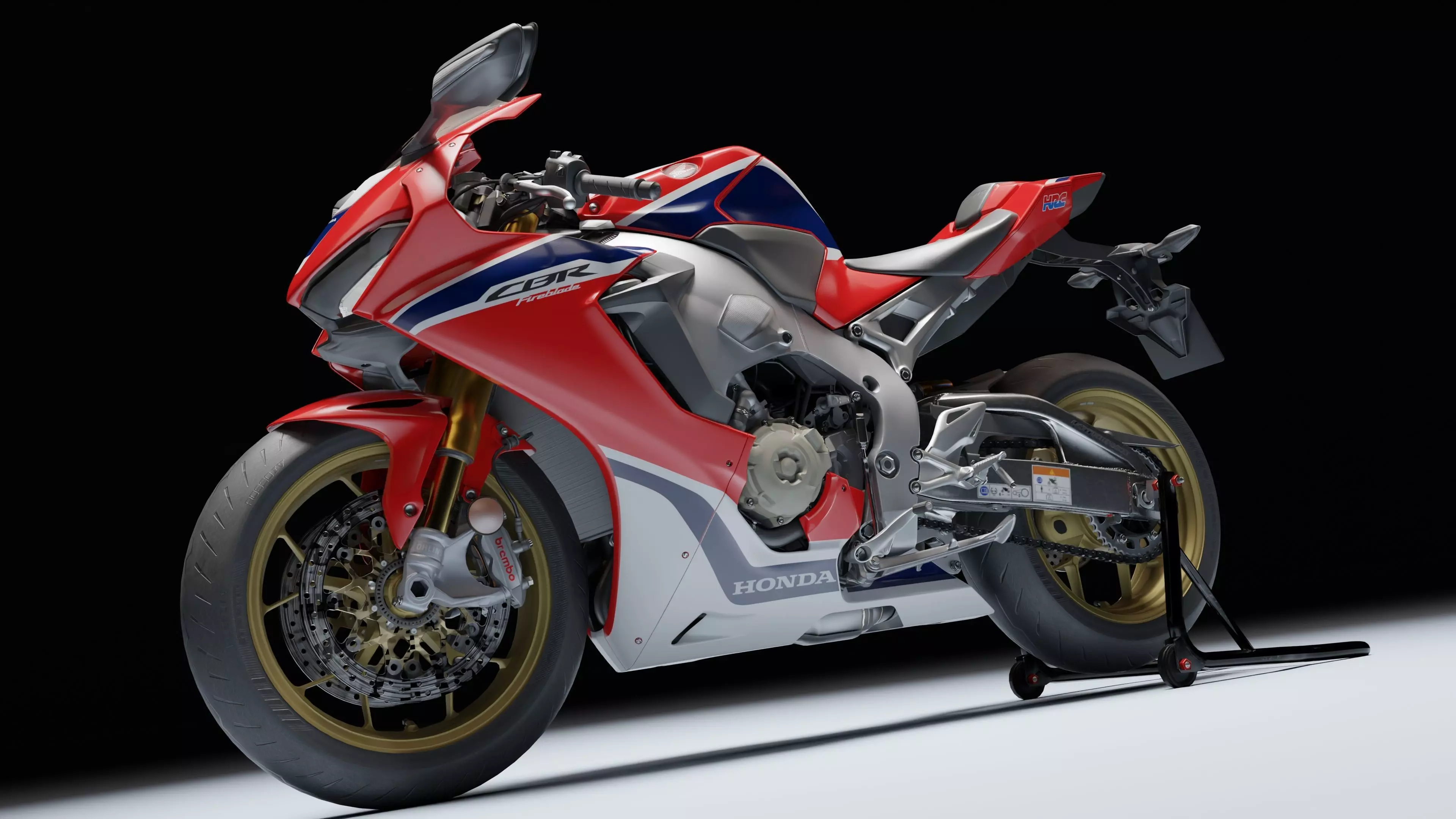 Honda CBR 1000RR Fireblade SP 2019 Low-poly 3D model_25