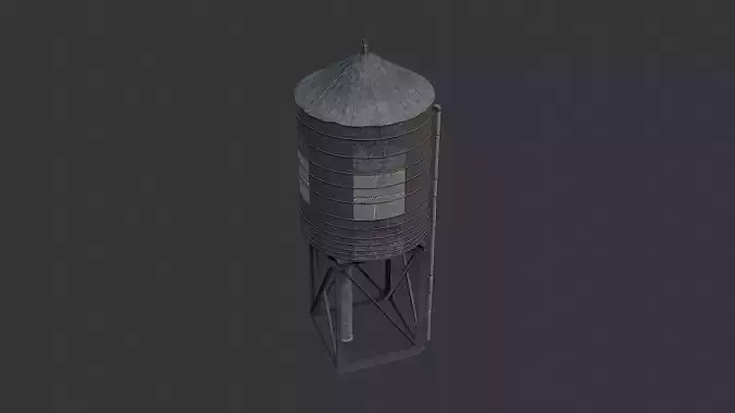 Disco Water Tower Exterior Metal Structure