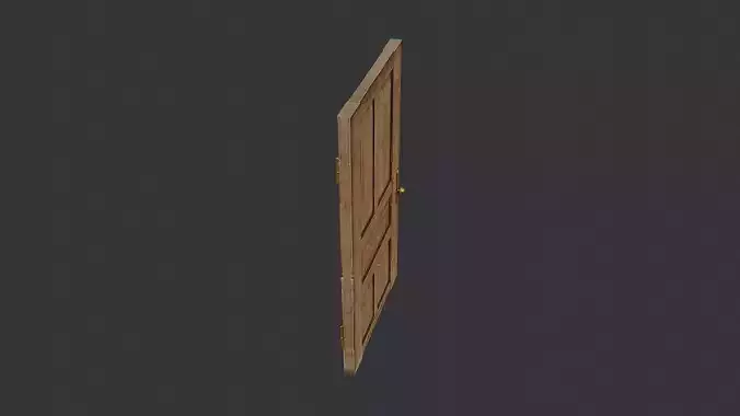 Wooden Chi Door with Brass Handle