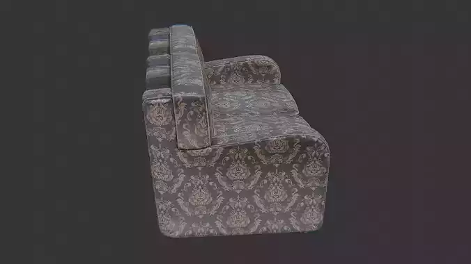 Rave Pattern Upholstered Couch for Living Room