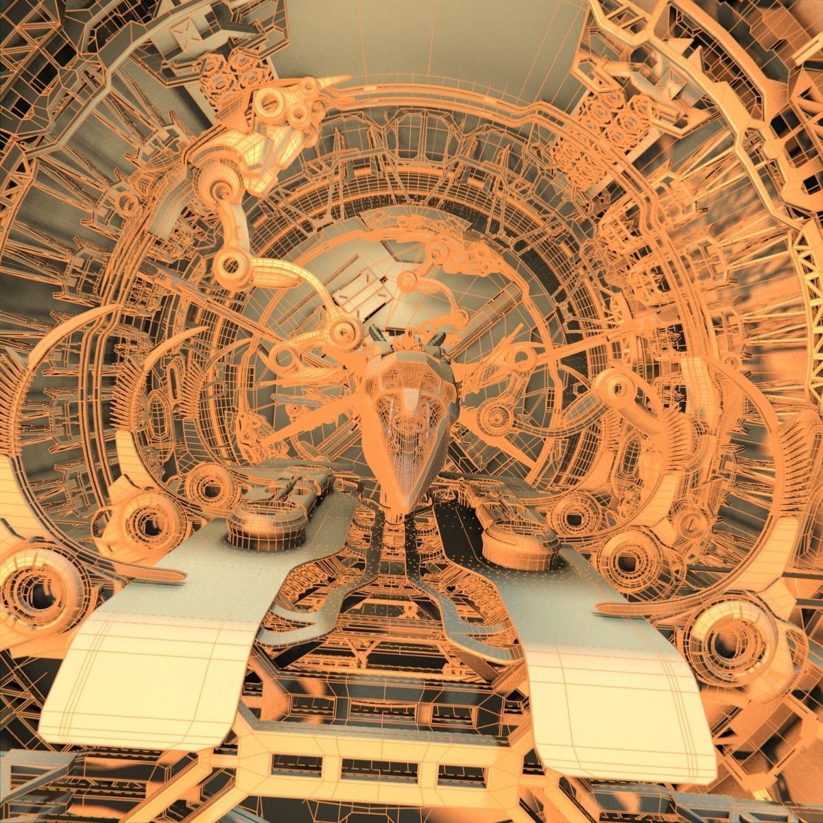 Docked Spacecraft 3D model_14