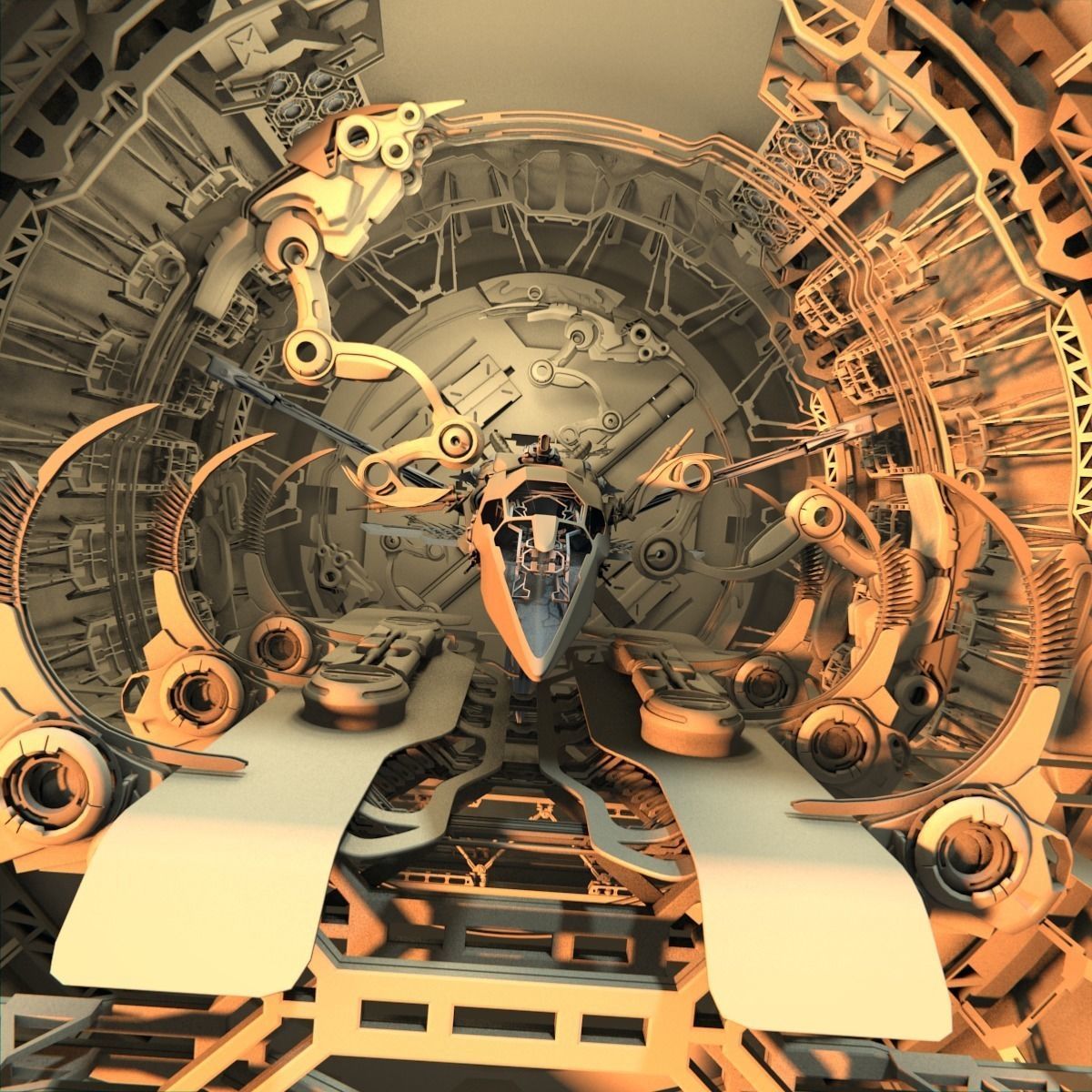 Docked Spacecraft 3D model_13