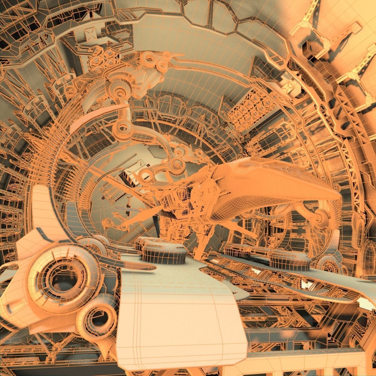 Docked Spacecraft 3D model_20