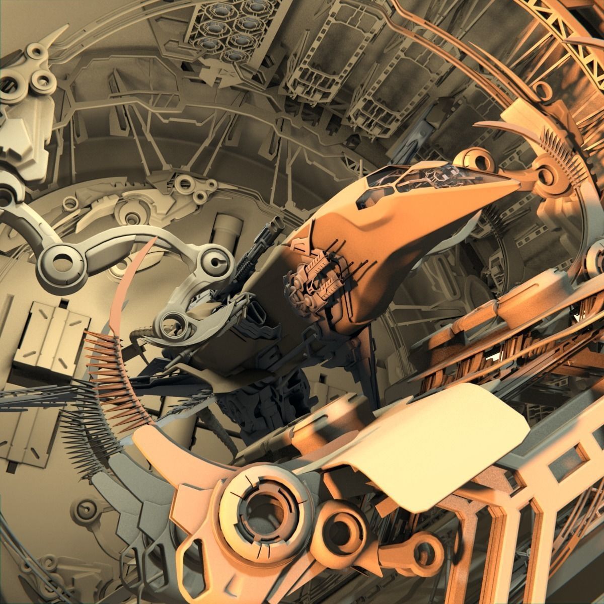 Docked Spacecraft 3D model_19