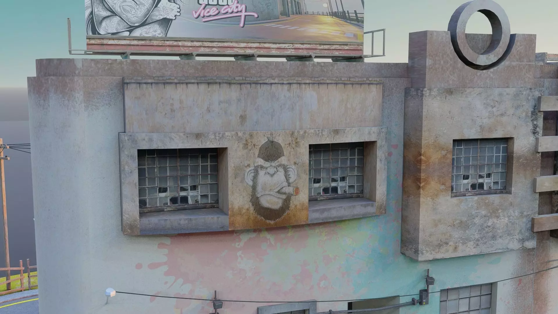 Street Block Low-poly 3D model_19