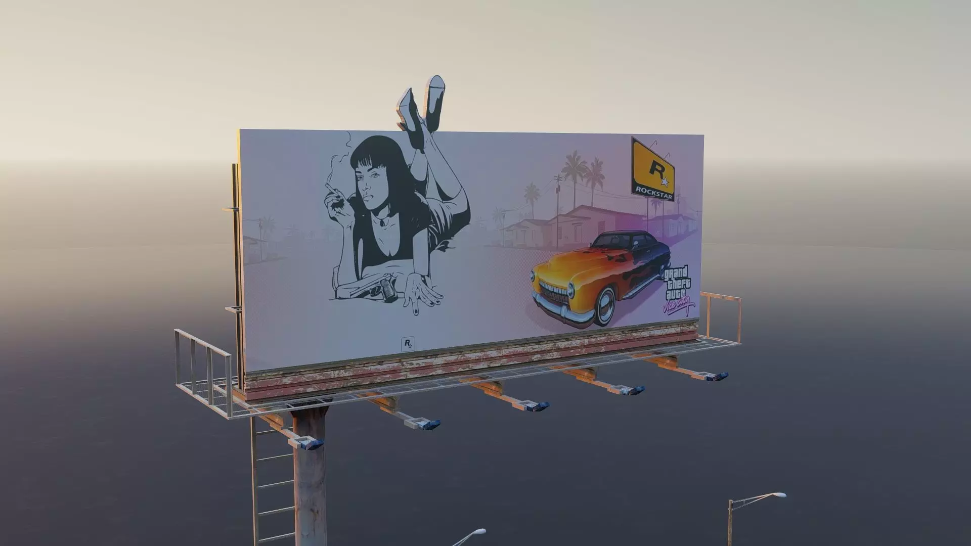 Street Block Low-poly 3D model_17