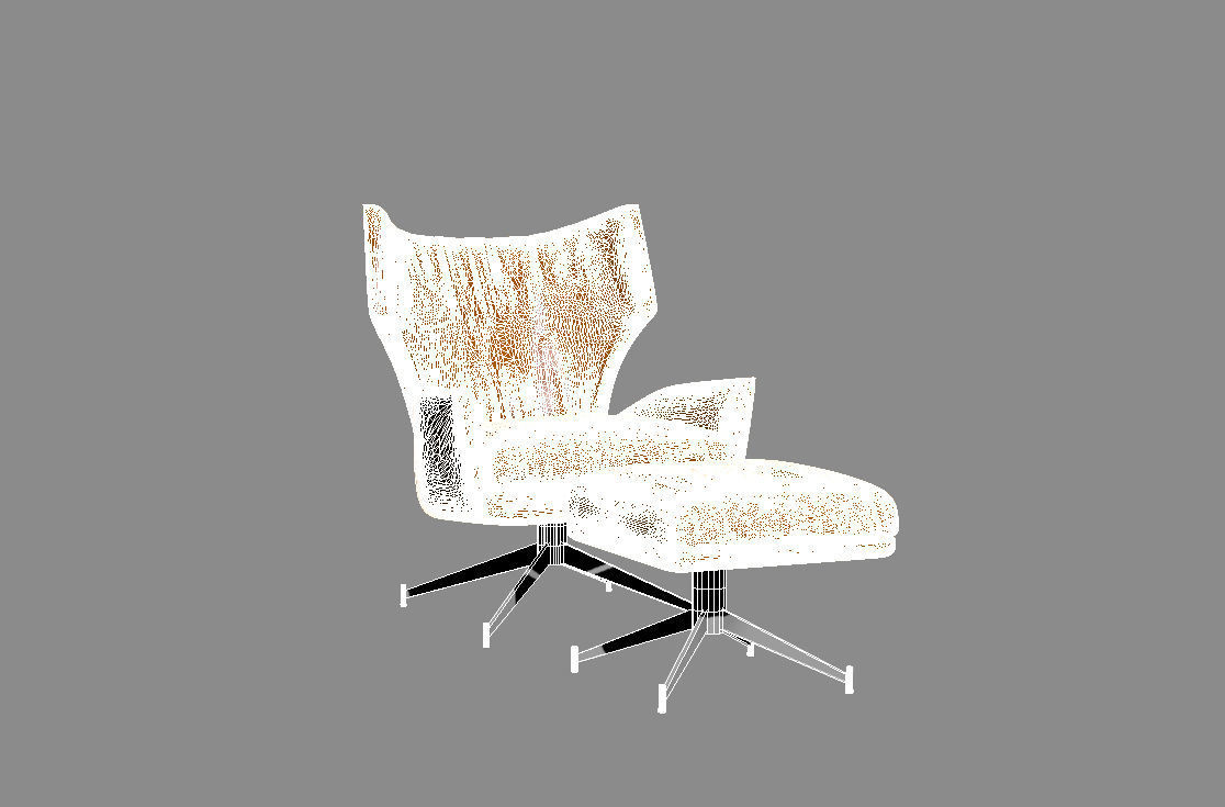 Hemming Leather Swivel Armchair by West Elm 3D model_3