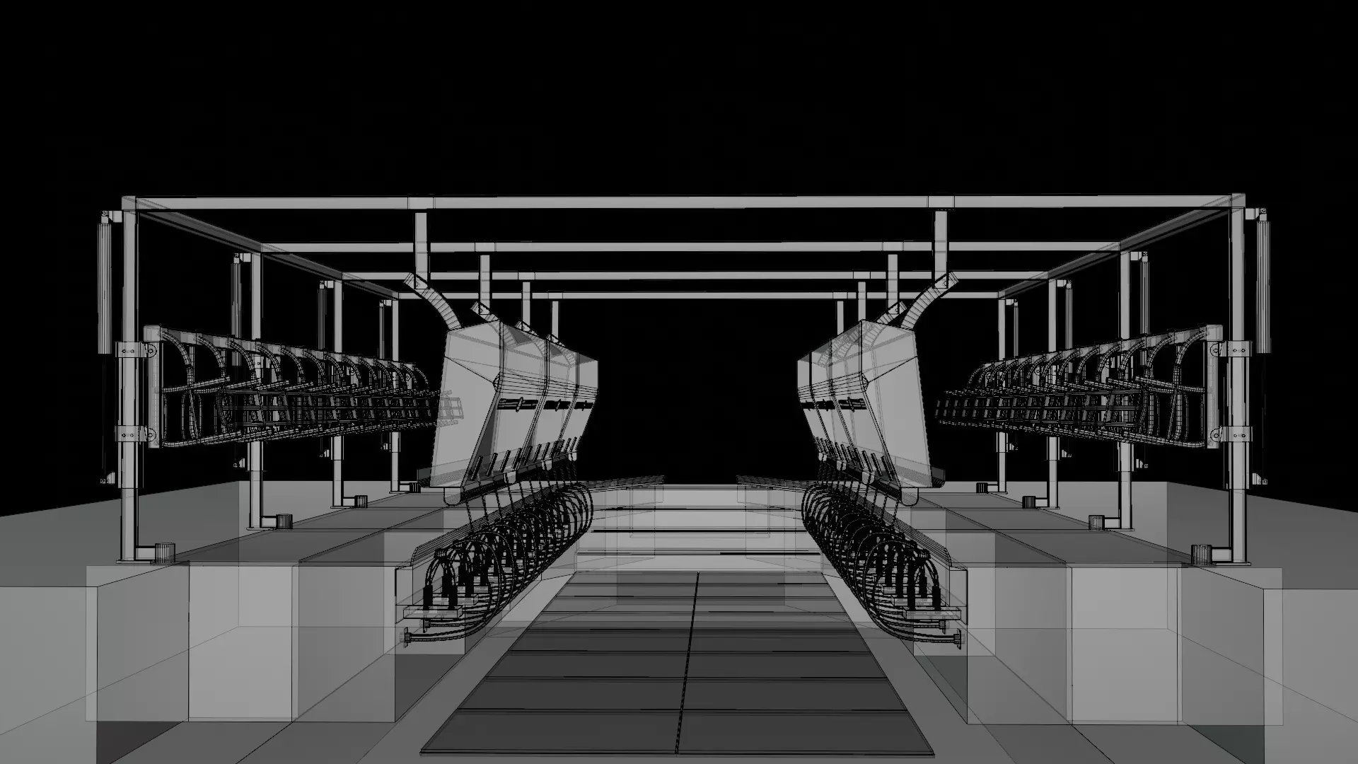 Dairy Milking Parlor Low-poly 3D model_3