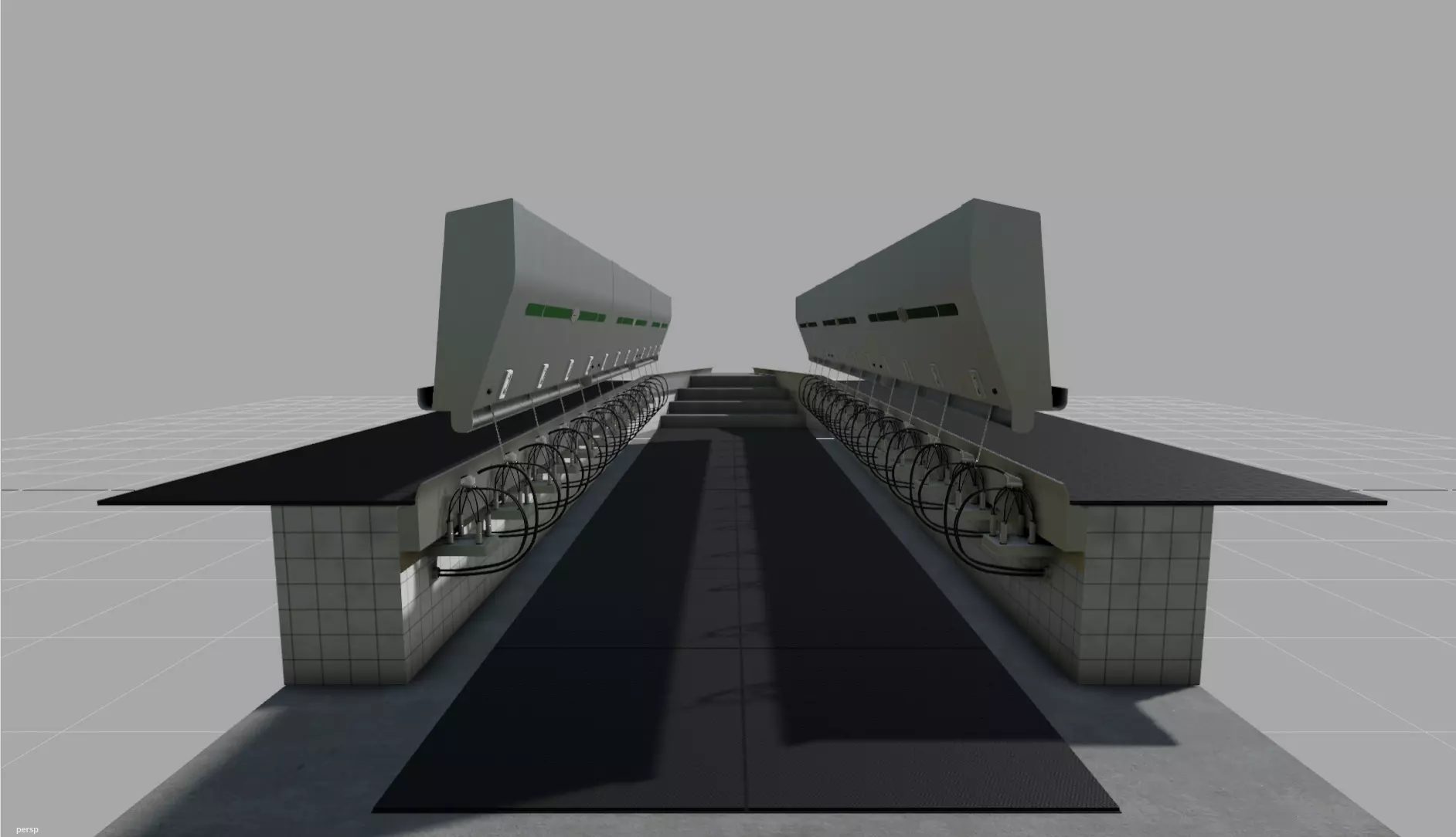 Dairy Milking Parlor Low-poly 3D model_4