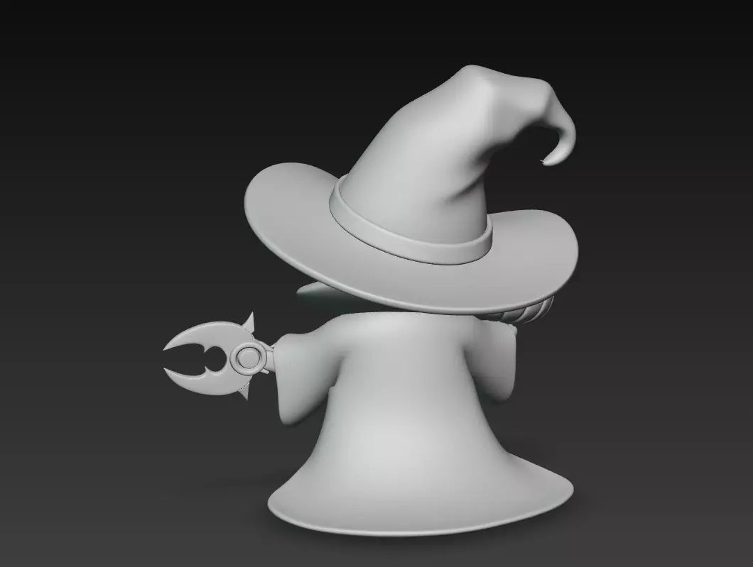 Pumpkin Wizard - Stylized Halloween Skeleton Character 3D print model_6