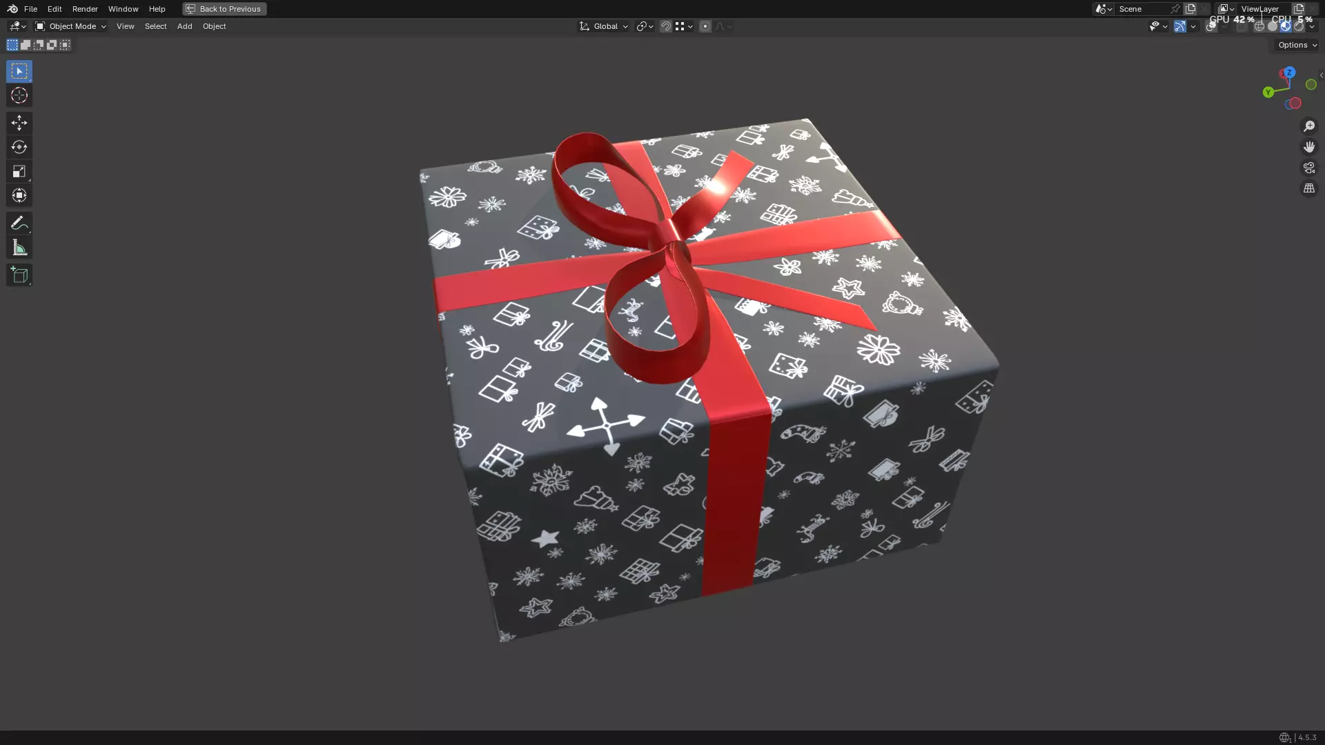 Christmas Present PBR 09 3D model_9