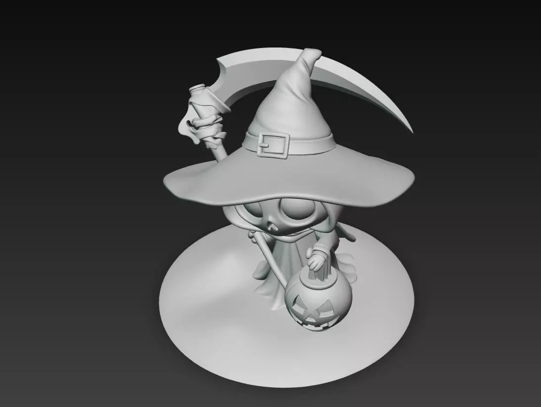 Little Reaper - Cute Halloween Skeleton Figurine 3D print model_10