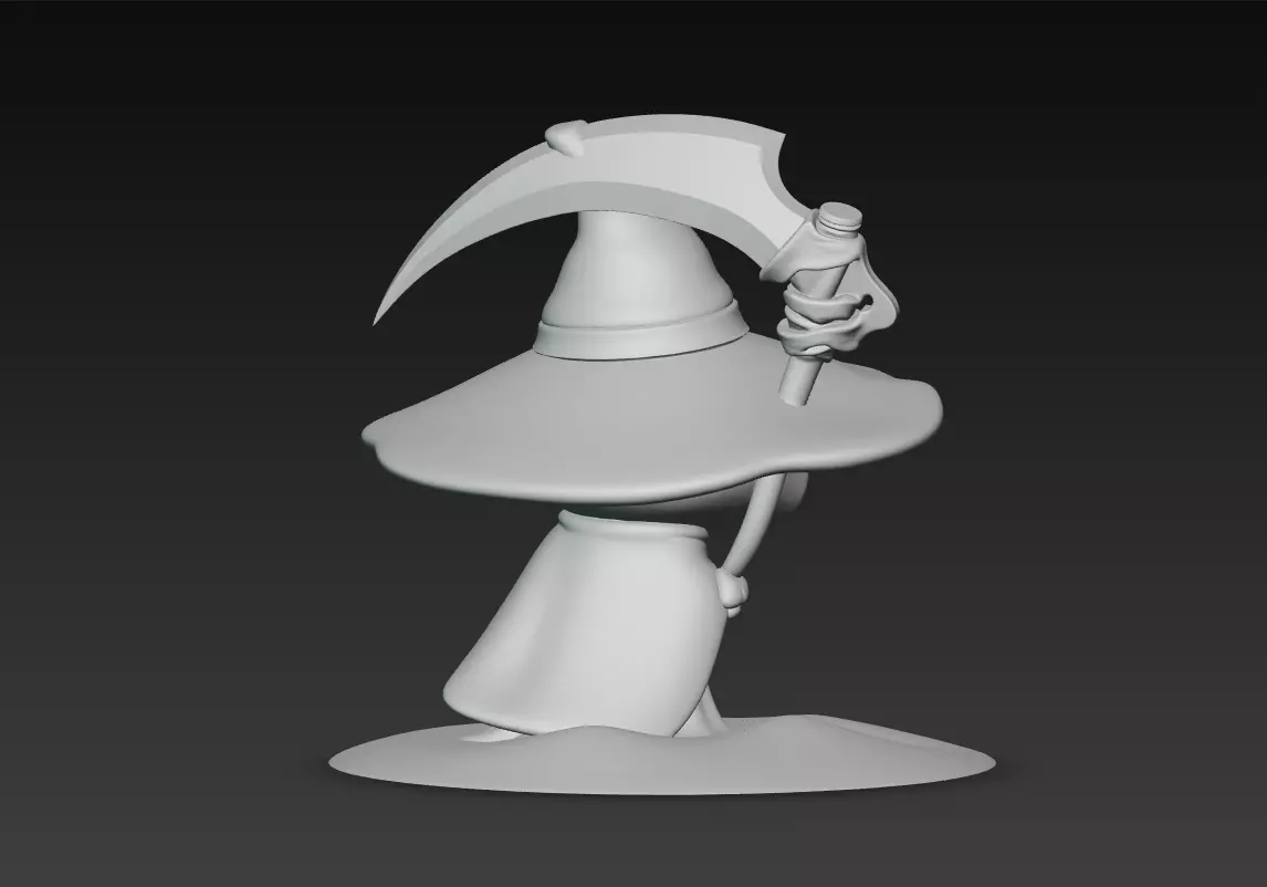 Little Reaper - Cute Halloween Skeleton Figurine 3D print model_7