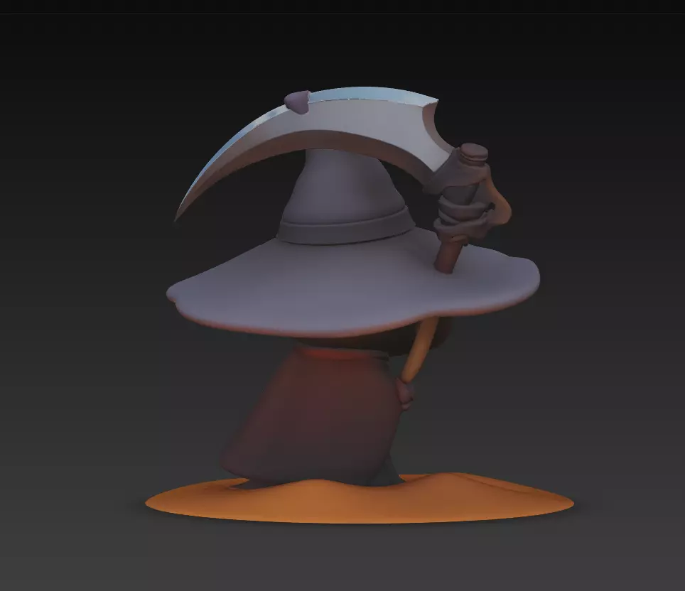 Little Reaper - Cute Halloween Skeleton Figurine 3D print model_5