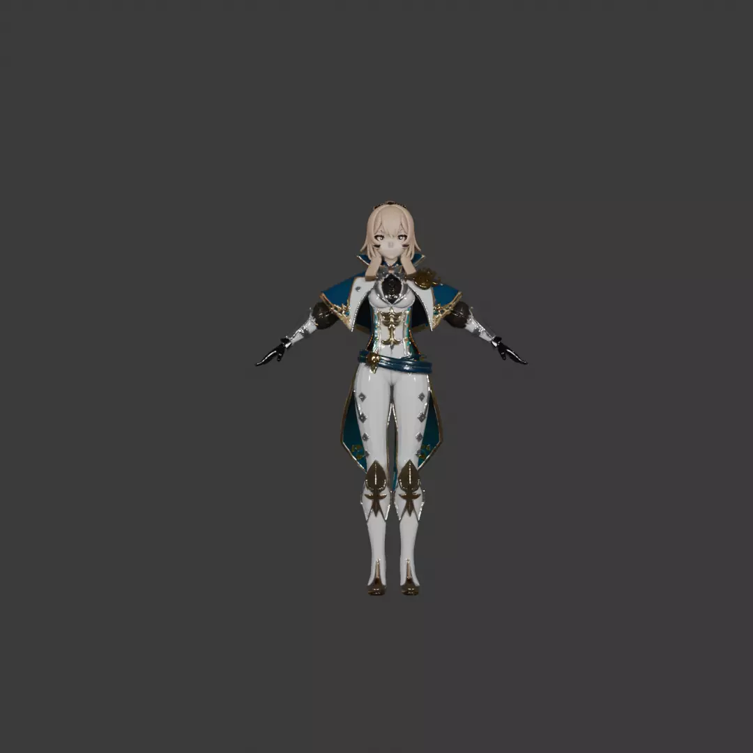 Jean  Genshin Impact 3D Character Model  3D model_2