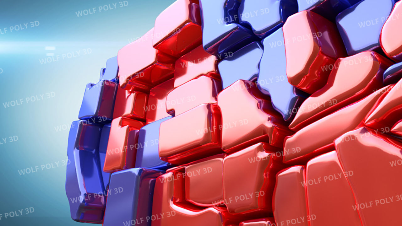 USA - Election Day Set Flag Map and Vote Box 3D model_14