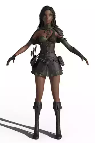 Stylized Female Ranger 3D model