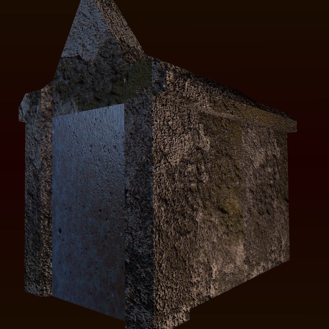 Old Tomb Pointed Free low-poly 3D model