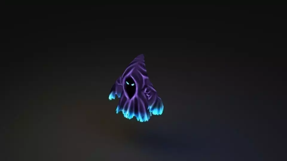 Flying Ghost Low-poly 3D model_0