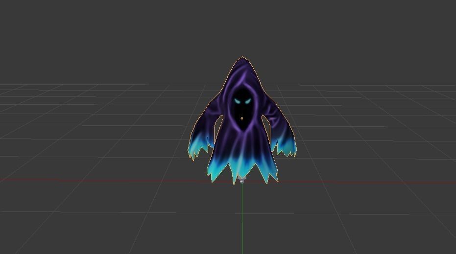 Flying Ghost Low-poly 3D model_3