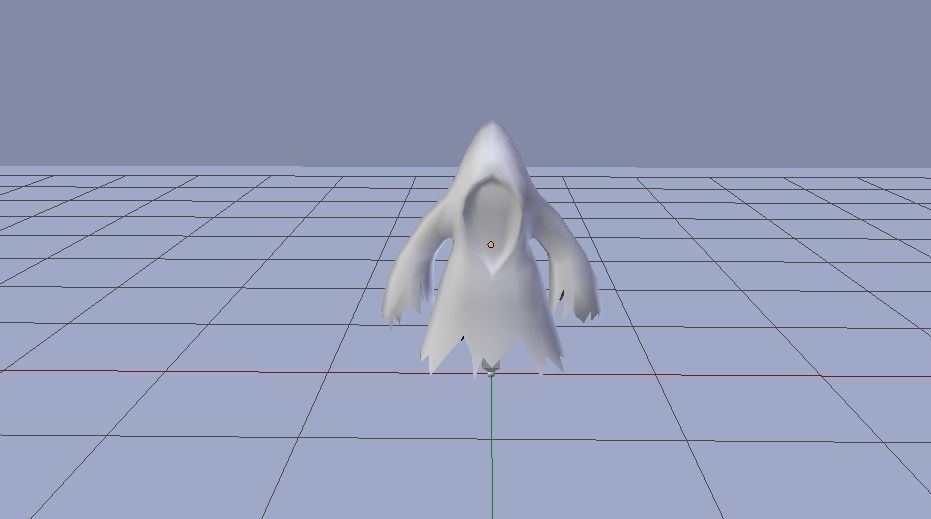 Flying Ghost Low-poly 3D model_4
