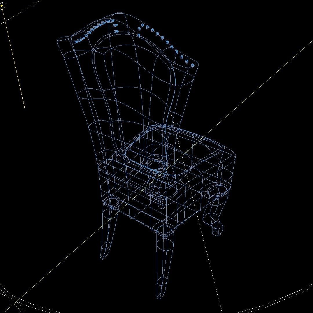 High-Back Chair Free low-poly 3D model_15