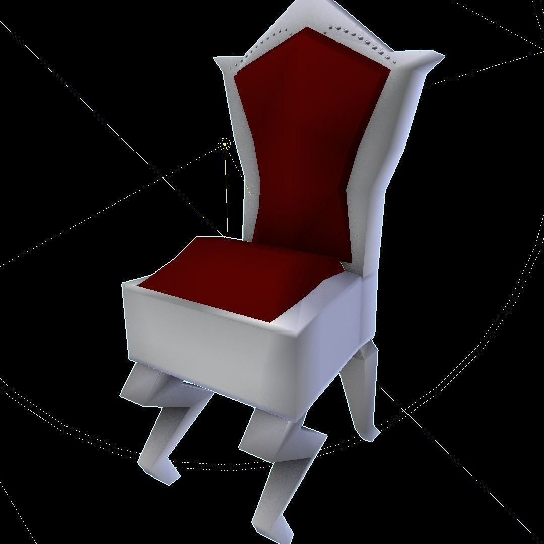High-Back Chair Free low-poly 3D model_13