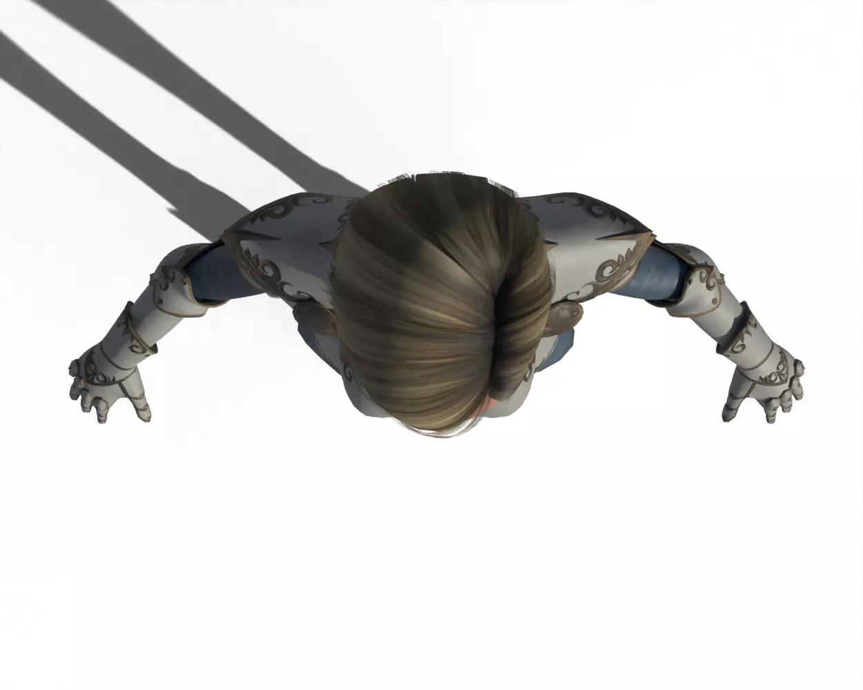 Stylized Female Warrior 3D model_11