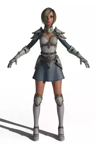 Stylized Female Warrior 3D model