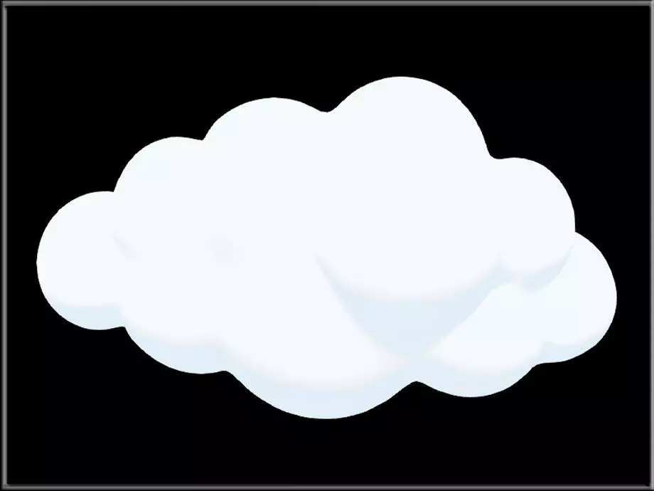 Cloud 06 Low-poly 3D model_2